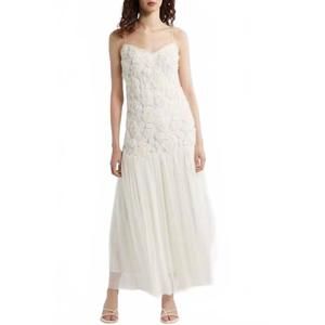 NEW LUCY PARIS women's arwen floral detail dress in ivory